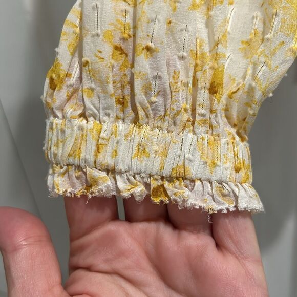 NWT Intermix Yellow Silk Top/Blouse, Size 0 - Picture 5 of 14